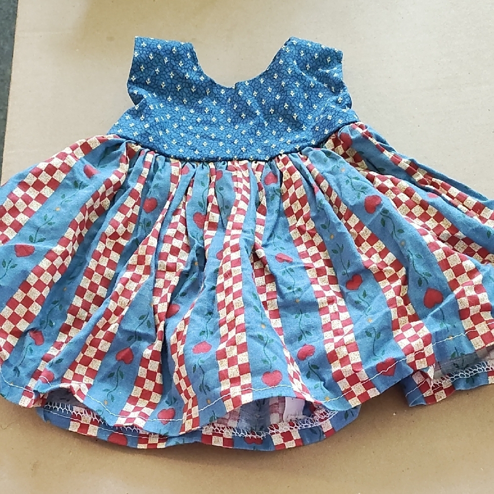 American Girl Blue and Red Doll Dress